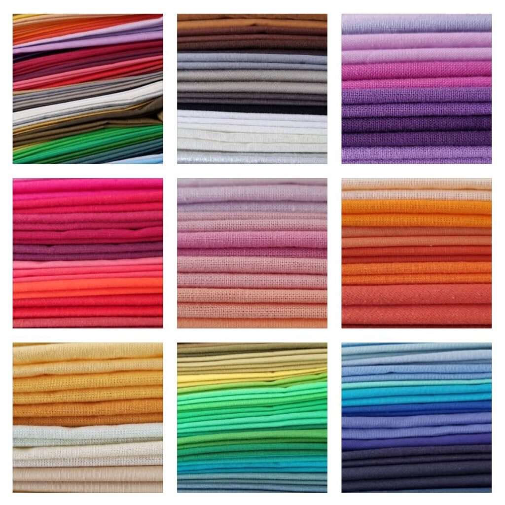 Farbberatungstücher - bunte Stapel - alle Farben - Collage