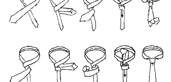 Krawattenknoten Four-in-hand