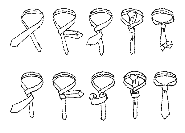 Krawattenknoten_Four-in-hand Krawattenknoten Four-in-hand